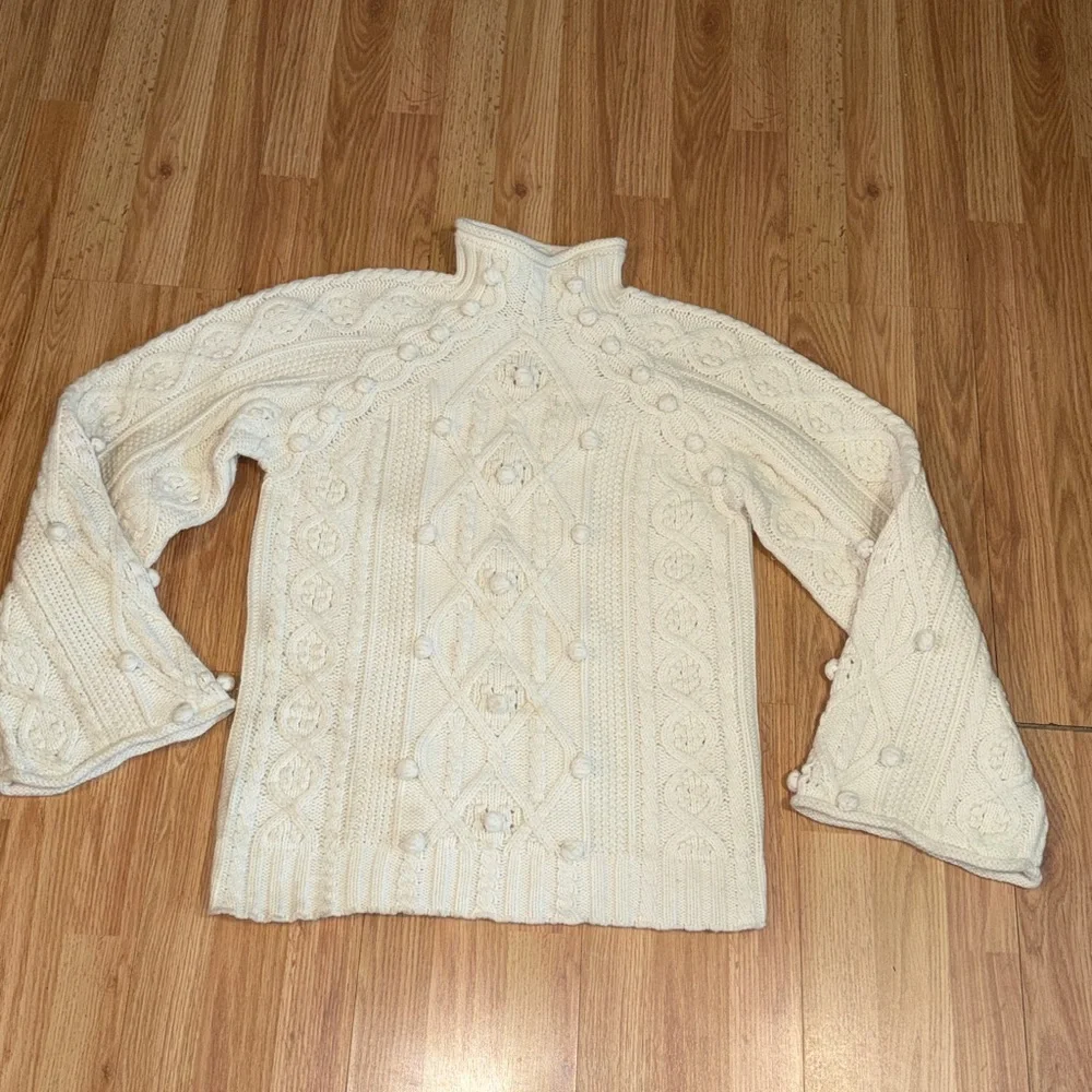 Rebecca Taylor Bauble Turtleneck Merino Sweater Size Medium - Picture 2 of 5